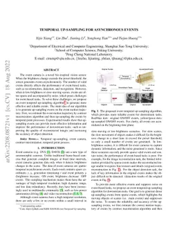 Temporal Up-Sampling for Asynchronous Events