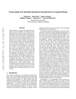 Transcending XAI Algorithm Boundaries through End-User-Inspired Design
