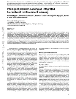 Intelligent problem-solving as integrated hierarchical reinforcement
  learning