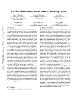 Profiler: Profile-Based Model to Detect Phishing Emails