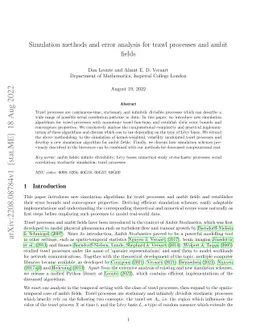Simulation methods and error analysis for trawl processes and ambit
  fields