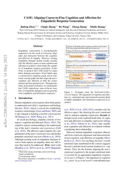 CASE: Aligning Coarse-to-Fine Cognition and Affection for Empathetic
  Response Generation