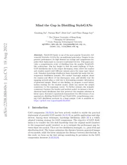 Mind the Gap in Distilling StyleGANs