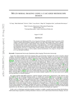 Multi-modal imaging using a cascaded microscope design