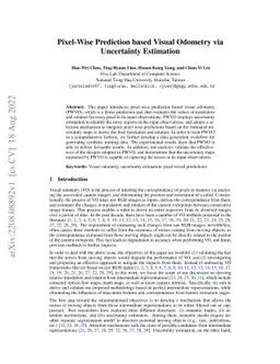Pixel-Wise Prediction based Visual Odometry via Uncertainty Estimation