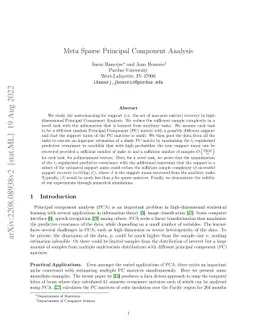 Meta Sparse Principal Component Analysis