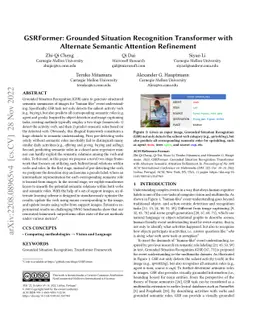 GSRFormer: Grounded Situation Recognition Transformer with Alternate
  Semantic Attention Refinement
