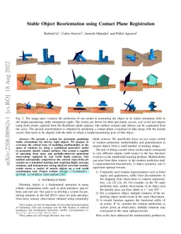 Stable Object Reorientation using Contact Plane Registration