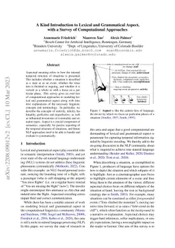 A Kind Introduction to Lexical and Grammatical Aspect, with a Survey of
  Computational Approaches