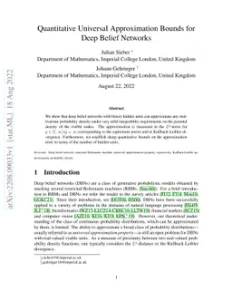 Quantitative Universal Approximation Bounds for Deep Belief Networks