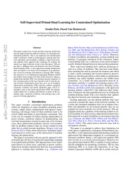 Self-Supervised Primal-Dual Learning for Constrained Optimization