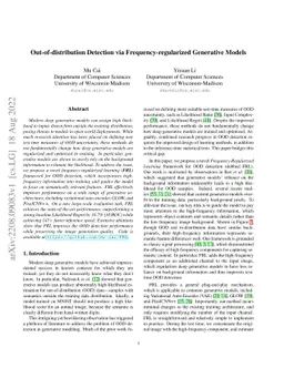 Out-of-distribution Detection via Frequency-regularized Generative
  Models