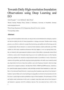 Towards Daily High-resolution Inundation Observations using Deep
  Learning and EO