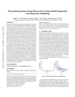 Personalizing Intervened Network for Long-tailed Sequential User
  Behavior Modeling
