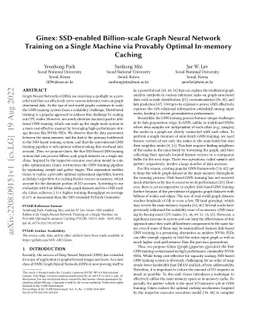 Ginex: SSD-enabled Billion-scale Graph Neural Network Training on a
  Single Machine via Provably Optimal In-memory Caching