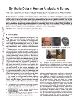 Synthetic Data in Human Analysis: A Survey