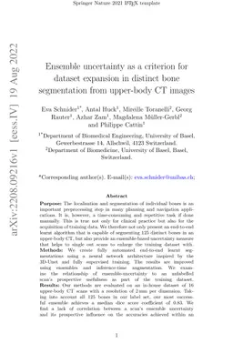 Ensemble uncertainty as a criterion for dataset expansion in distinct
  bone segmentation from upper-body CT images
