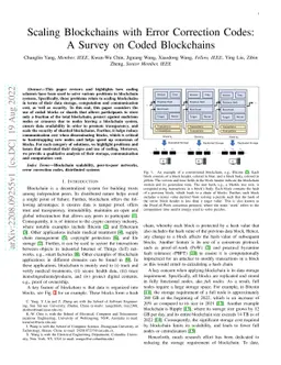 Scaling Blockchains with Error Correction Codes: A Survey on Coded
  Blockchains