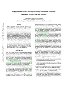 Background Invariance Testing According to Semantic Proximity