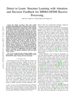 Detect to Learn: Structure Learning with Attention and Decision Feedback
  for MIMO-OFDM Receive Processing