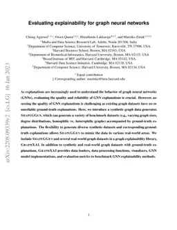 Evaluating Explainability for Graph Neural Networks