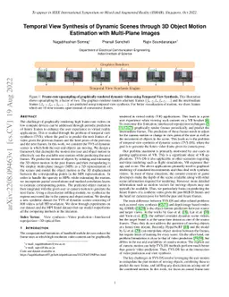 Temporal View Synthesis of Dynamic Scenes through 3D Object Motion
  Estimation with Multi-Plane Images