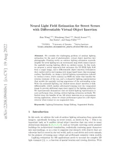 Neural Light Field Estimation for Street Scenes with Differentiable
  Virtual Object Insertion