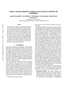 Topical: Learning Repository Embeddings from Source Code using Attention