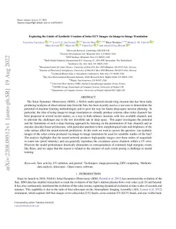 Exploring the Limits of Synthetic Creation of Solar EUV Images via
  Image-to-Image Translation