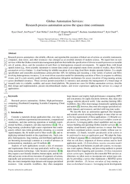 Globus Automation Services: Research process automation across the
  space-time continuum