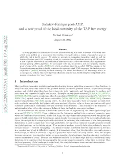 Sudakov-Fernique post-AMP, and a new proof of the local convexity of the
  TAP free energy
