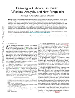 Learning in Audio-visual Context: A Review, Analysis, and New
  Perspective