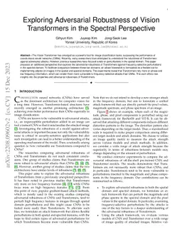Exploring Adversarial Robustness of Vision Transformers in the Spectral
  Perspective