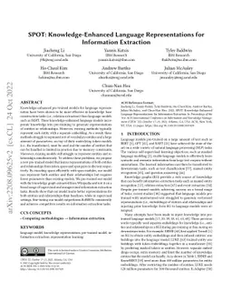 SPOT: Knowledge-Enhanced Language Representations for Information
  Extraction