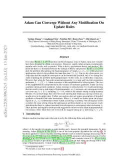 Adam Can Converge Without Any Modification On Update Rules