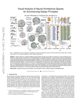 Visual Analysis of Neural Architecture Spaces for Summarizing Design
  Principles