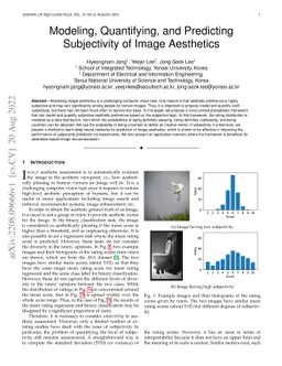 Modeling, Quantifying, and Predicting Subjectivity of Image Aesthetics