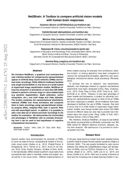 Net2Brain: A Toolbox to compare artificial vision models with human brain responses