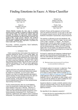 Finding Emotions in Faces: A Meta-Classifier