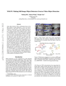 YOLOV: Making Still Image Object Detectors Great at Video Object
  Detection