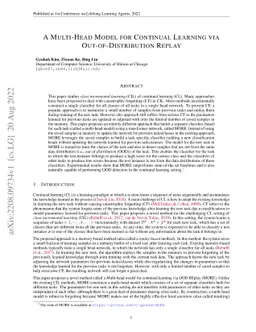 A Multi-Head Model for Continual Learning via Out-of-Distribution Replay