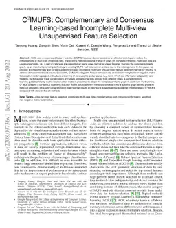 C$^{2}$IMUFS: Complementary and Consensus Learning-based Incomplete
  Multi-view Unsupervised Feature Selection