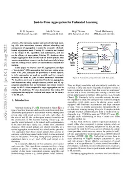 Just-in-Time Aggregation for Federated Learning