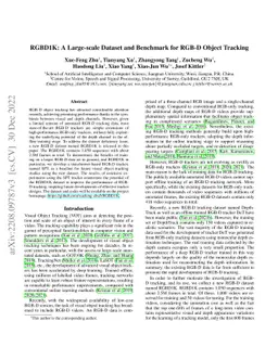 RGBD1K: A Large-scale Dataset and Benchmark for RGB-D Object Tracking
