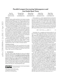 Parallel Longest Increasing Subsequence and van Emde Boas Trees