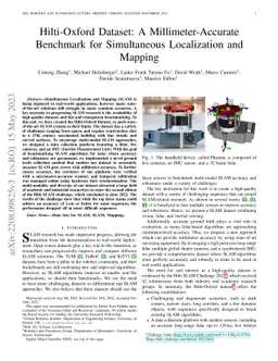 Hilti-Oxford Dataset: A Millimetre-Accurate Benchmark for Simultaneous
  Localization and Mapping