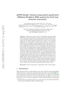 qDWI-Morph: Motion-compensated quantitative Diffusion-Weighted MRI
  analysis for fetal lung maturity assessment