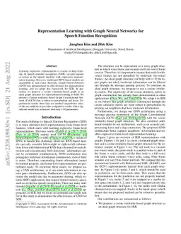 Representation Learning with Graph Neural Networks for Speech Emotion
  Recognition