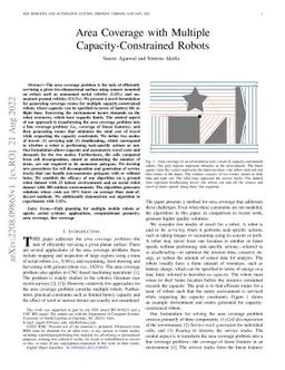 Area Coverage with Multiple Capacity-Constrained Robots