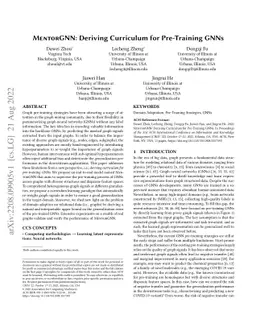 MentorGNN: Deriving Curriculum for Pre-Training GNNs